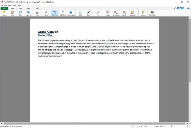 PicoPDF Kostenlose PDF-Bearbeitungssoftware Screenshot der neuen Benutzeroberfläche