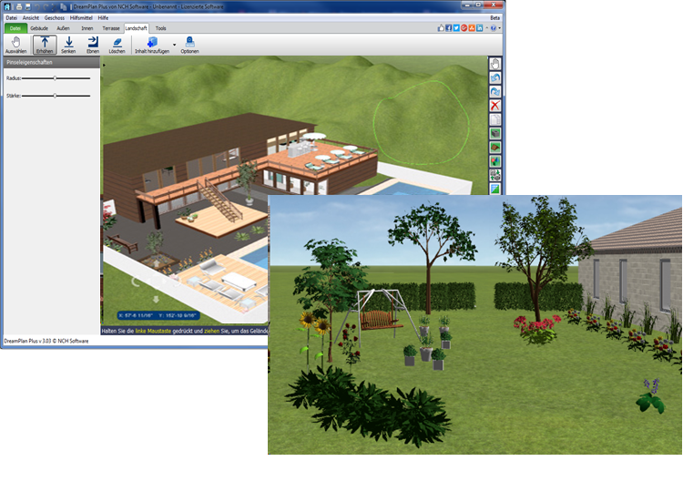 DreamPlan Gartendesign Software Screenshot