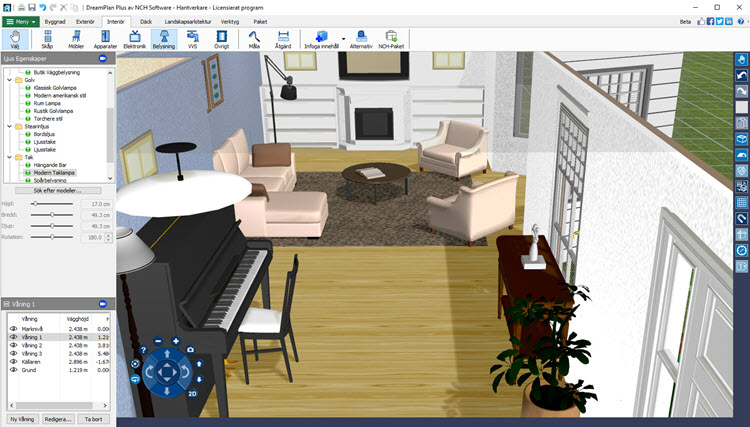DreamPlan Furniture Design Software skärmdump