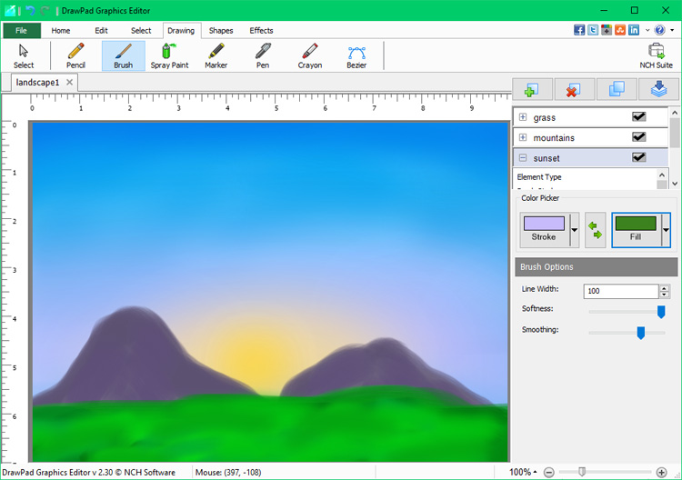DrawPad freehand paint screenshot