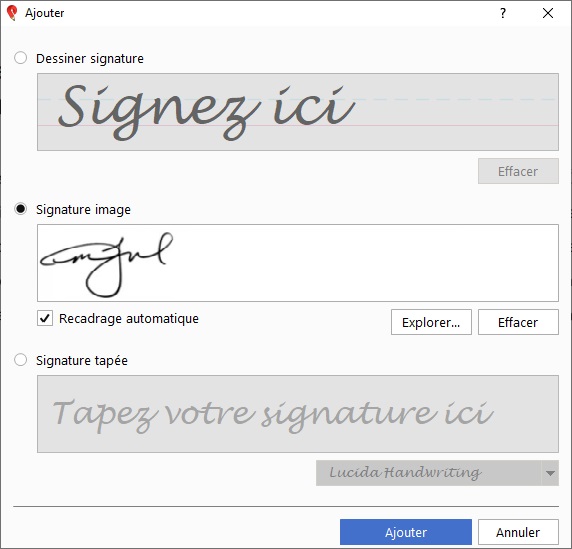 Outil pour ajouter une signature dans PicoPDF
