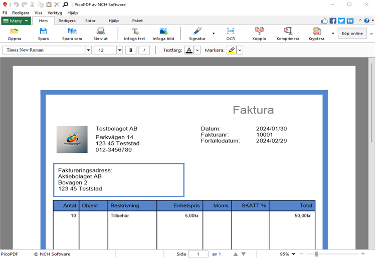 PicoPDF Gratis PDF-redigerare nytt gränssnitt skärmdump